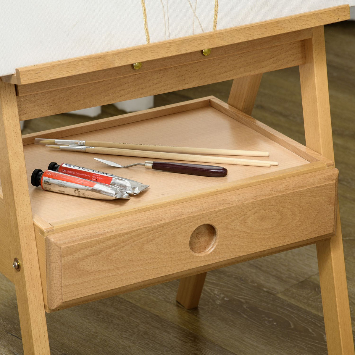 Easel Standing Easel Folding Wooden Easel Height-Adjustable Studio Easel With Holder, For Canvases Up To 92 Cm High