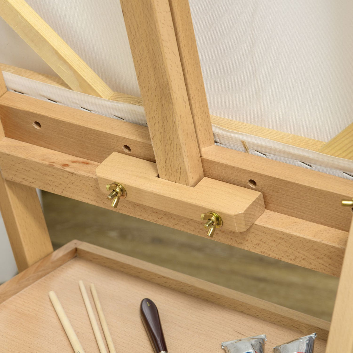 Easel Standing Easel Folding Wooden Easel Height-Adjustable Studio Easel With Holder, For Canvases Up To 92 Cm High