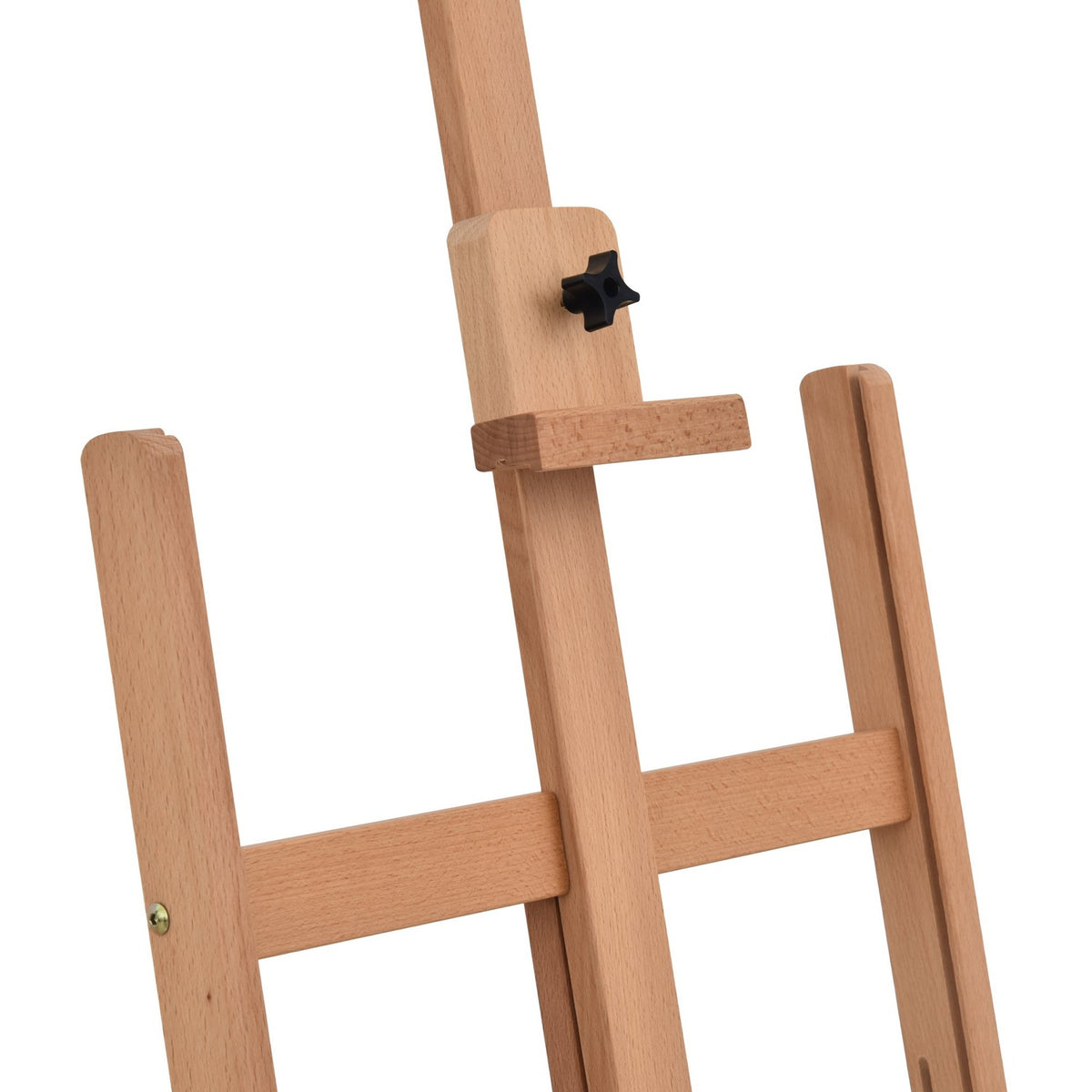 Easel Studio Easel Made Of Beech Wood, Height And Angle Adjustable, With Storage Compartment, Natural, 53X50.5X171-230Cm