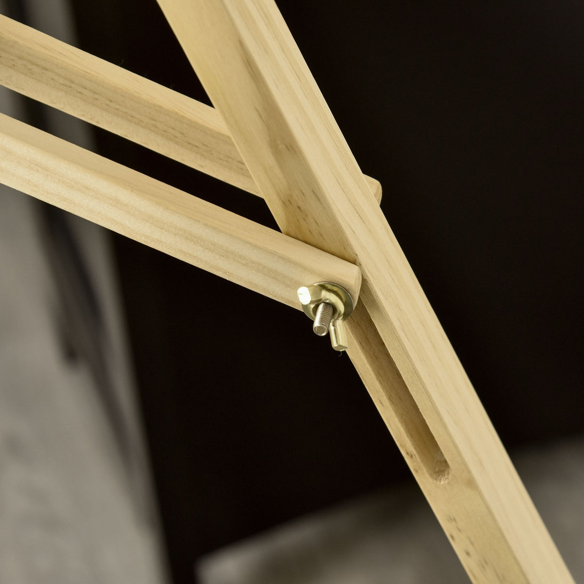 Easel Studio Easel Made Of Pine Wood, 90° Adjustable, Natural, 51.5X71.5X134.5Cm