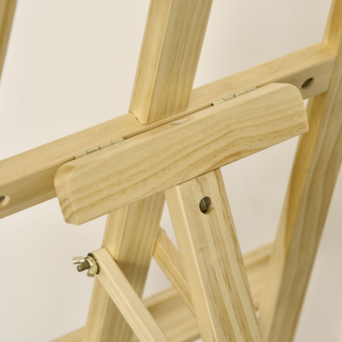 Easel Studio Easel Made Of Pine Wood, 90° Adjustable, Natural, 51.5X71.5X134.5Cm