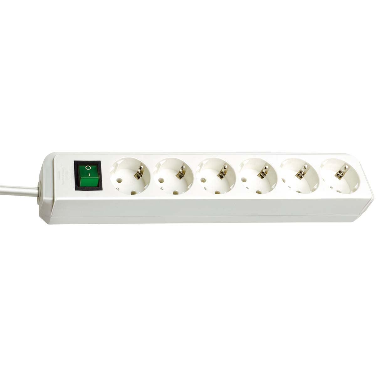 Eco-Line 6-way branch socket (distributor box with switch and 1.50 m cable) TYPE F