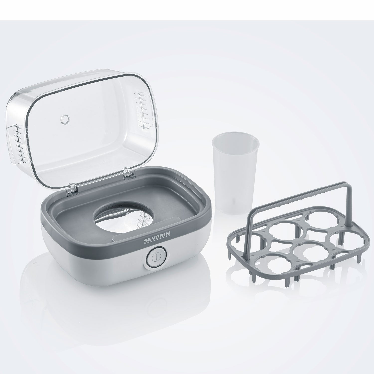 Egg cooker 6 eggs white LED & sound white EK3164