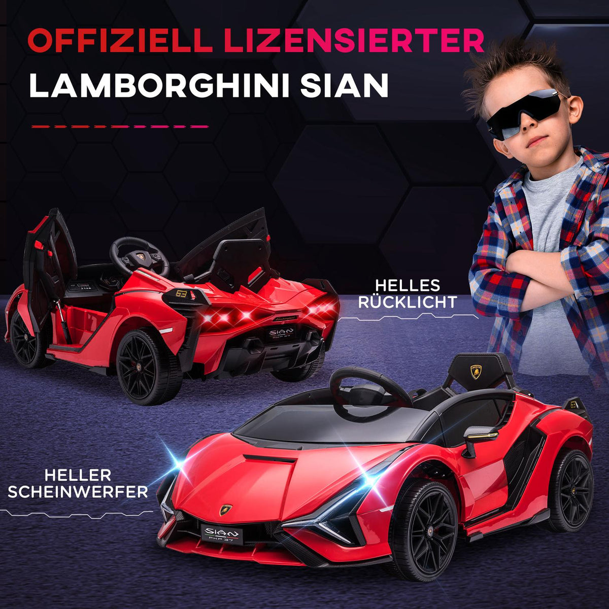 Electric Car Children'S Electric Car Children'S Car Children'S Vehicle Sian Suv With Remote Control Extra Wide Tires Music (Mp3/Usb) Light 37-60 Months