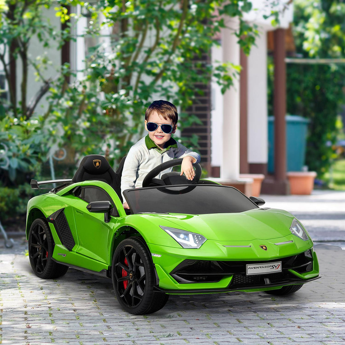 Electric Car Lamborghini Children'S Electric Car, 3-8 Years, With Remote Control, 2 X 550 Motors, Mp3/Usb, Light & Music