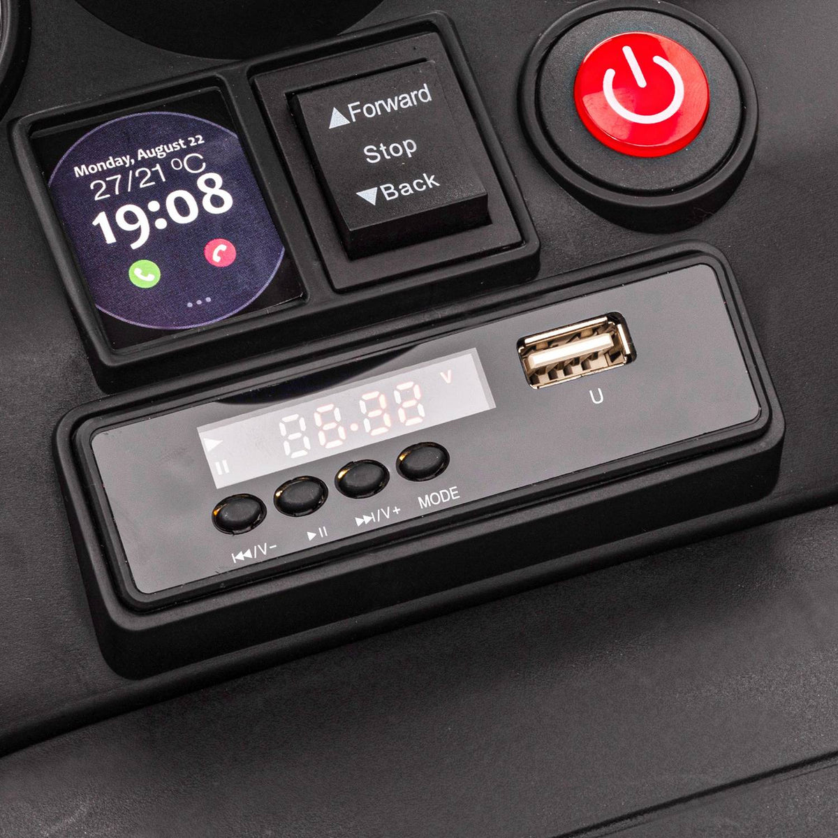 Electric Children'S Car, Off-Road Vehicle With Music Connection, With Storage Space, Headlights, Horn, 3 Km/H, Electric Children'S Vehicle For 3-5 Years
