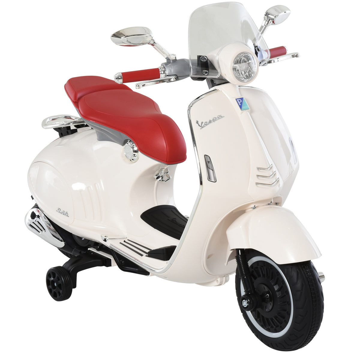 Electric Children'S Vehicle Motorcycle Mp3 Music Lighting 3-6 Years Pp White 108X49X75Cm