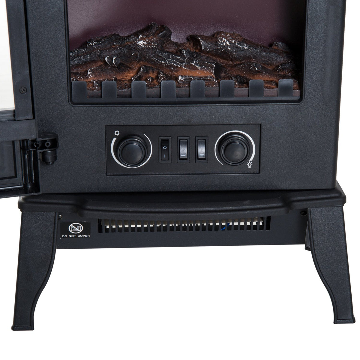 Electric Fireplace, Low-Noise Floor-Standing Fireplace With Led Flame Effect, 2000W Fireplace, Electric Fireplace With Metal Heating Protection