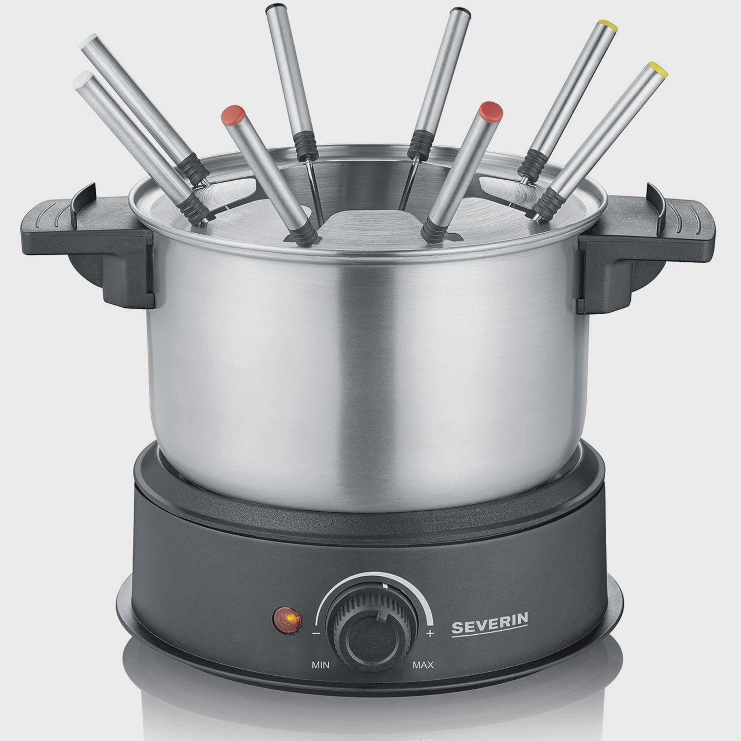 Electric Fondue Pot, Stainless Steel, 8 Forks, 1.4L Capacity