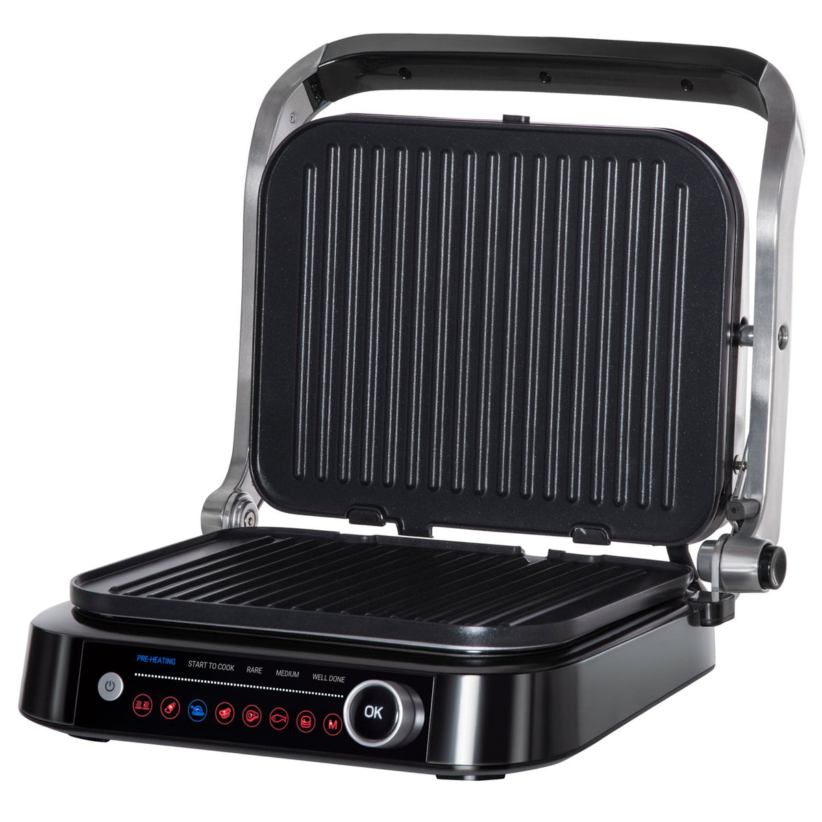 Electric Grill Contact Grill 95° Foldable, Optigrill, Intelligent Time Control, 2100W, 8 Modes, 38X33X20Cm
