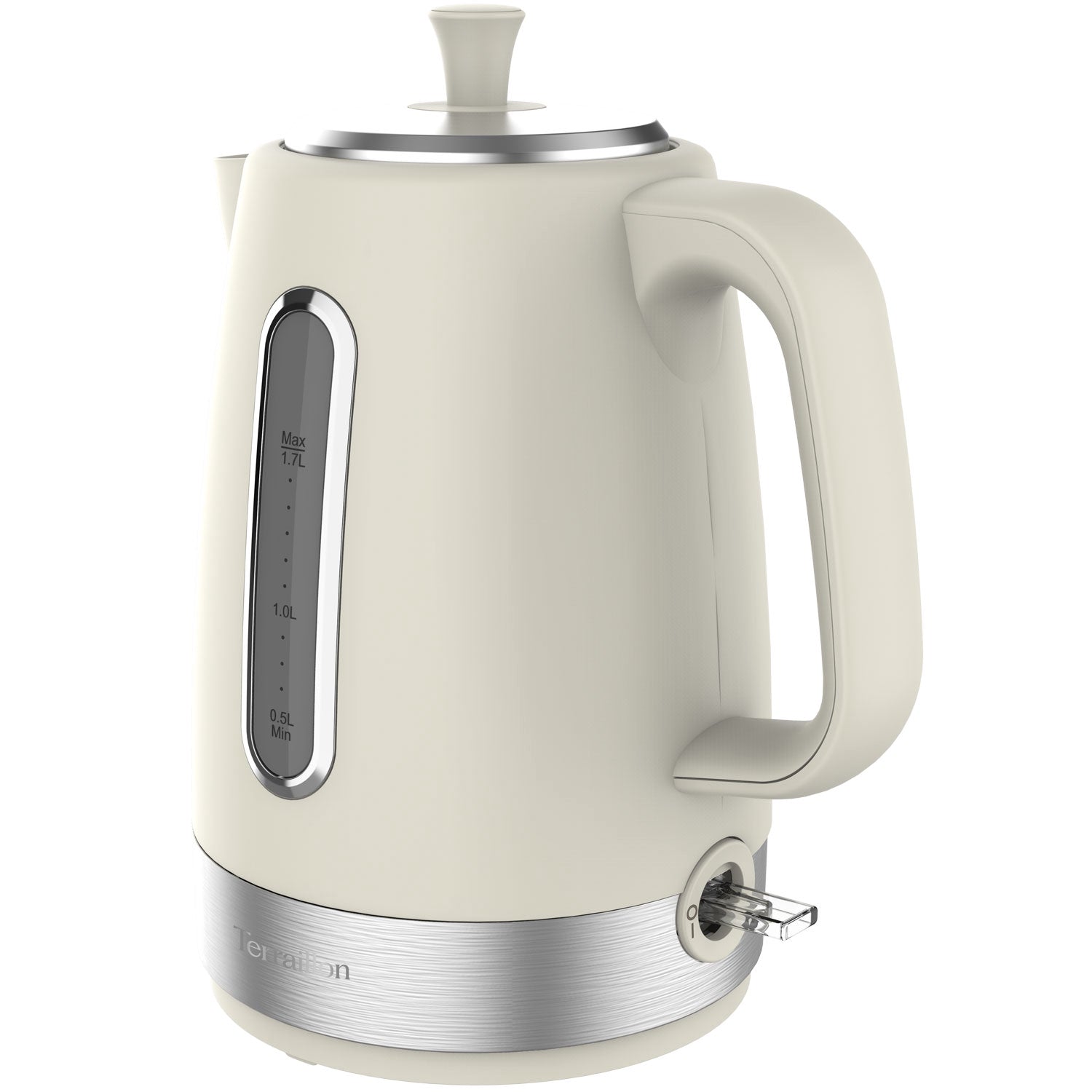 Electric Kettle, 1.7L 2200W, Cream & Chrome Design