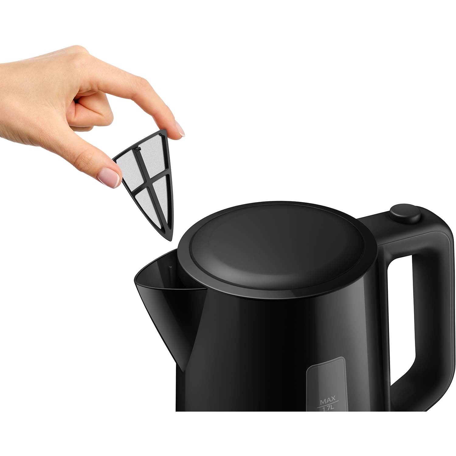 Electric Kettle 1.7L Black, 2200W Power