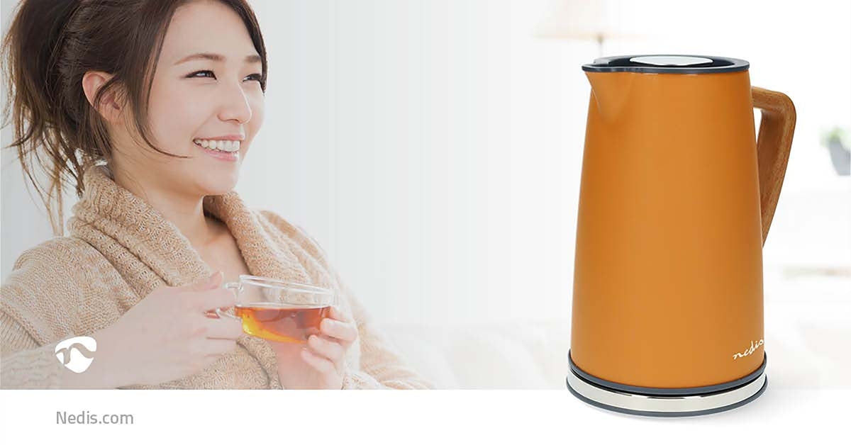 Electric Kettle | 1.7 l | Soft-Touch | Orange | Rotatable 360 degrees | Concealed heating element | Strix® controller | Boil-dry protection