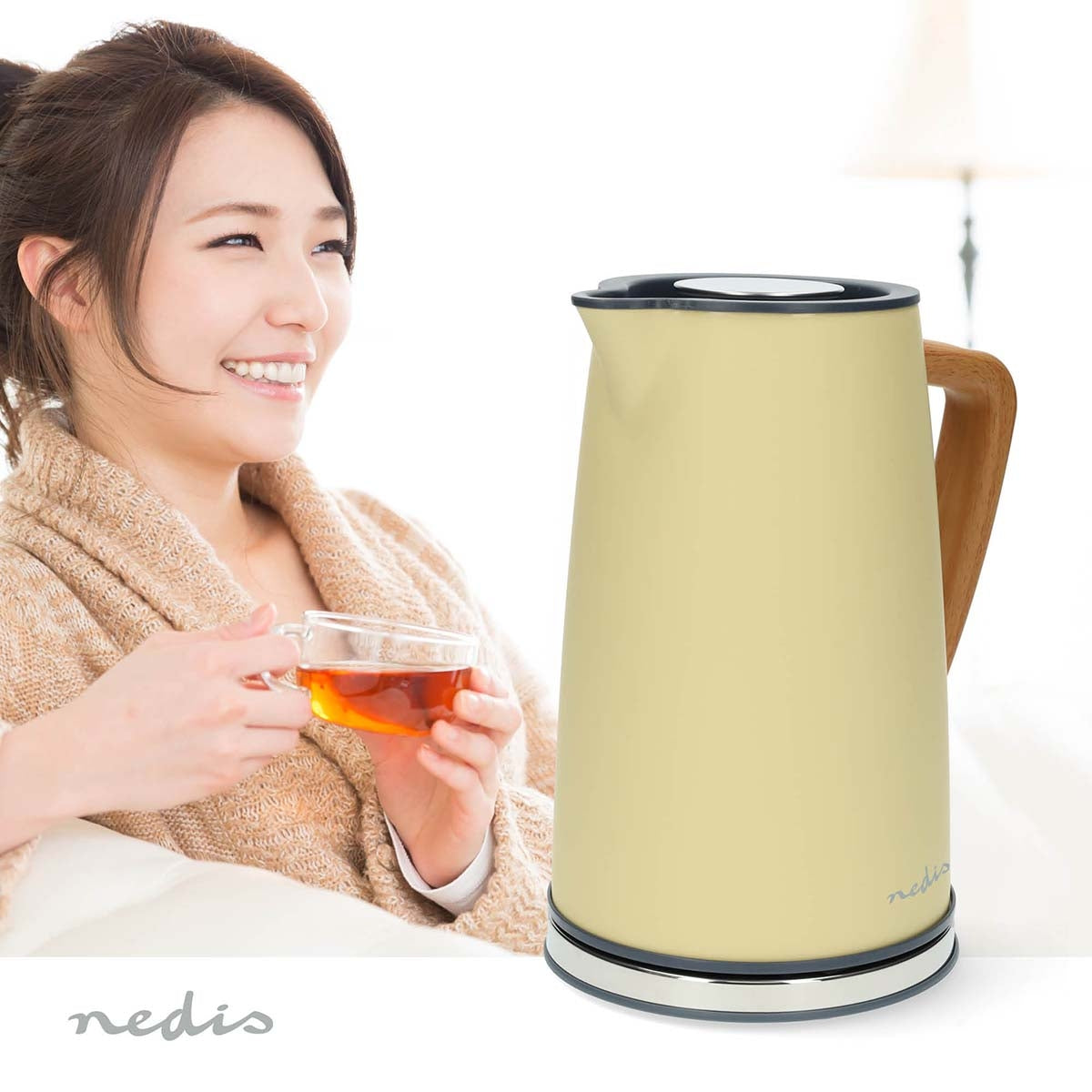 Electric Kettle | 1.7 l | Soft-Touch | Yellow | Rotatable 360 degrees | Concealed heating element | Strix® controller | Boil-dry protection