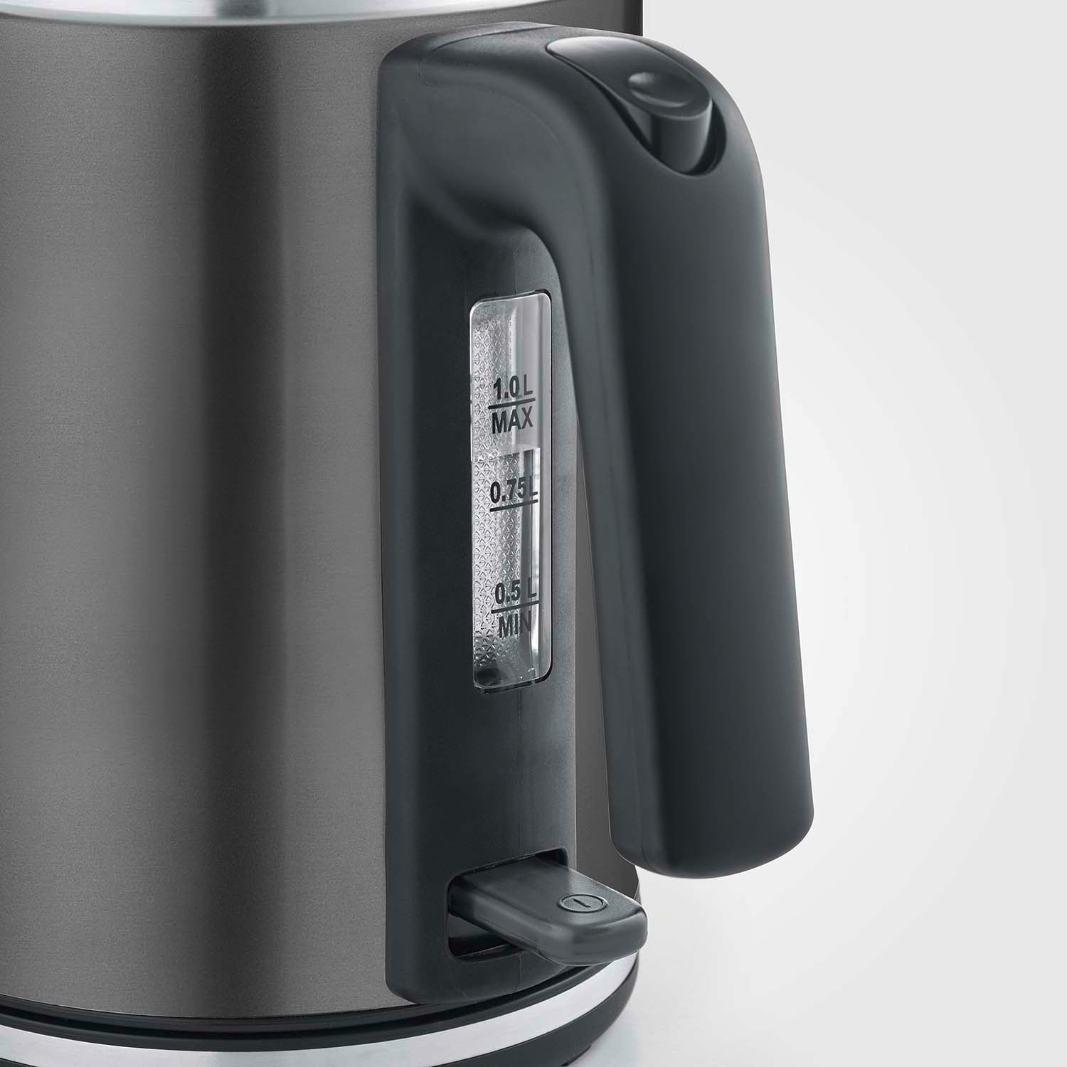 Electric Kettle 1L, Dark Inox, 2400W