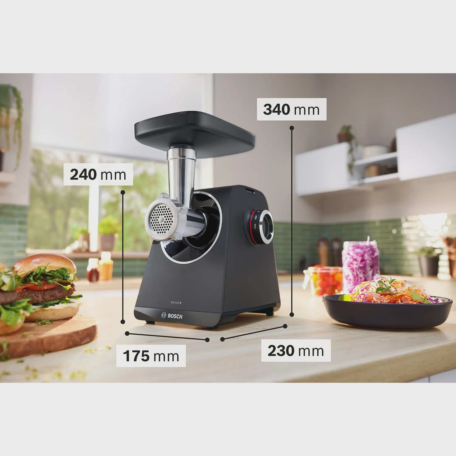 Electric Meat Grinder, 1900W, Multiple Accessories