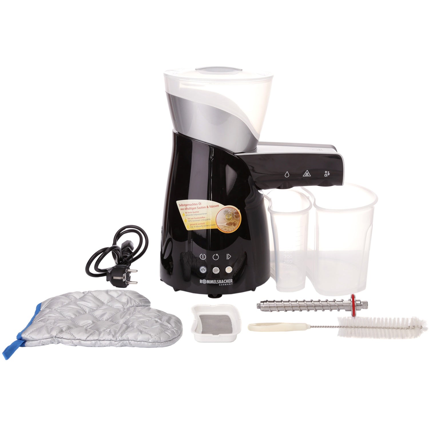 Electric Oil Press, 650W, 700g Capacity, Cold Pressing
