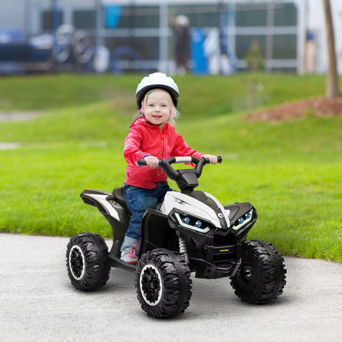 Electric Quad 12V Children'S Quad With Usb Port, Children'S Motorcycle With Mp3 Music Player, Headlight, For Children 3-5 Years, 1.5-3 Km/H