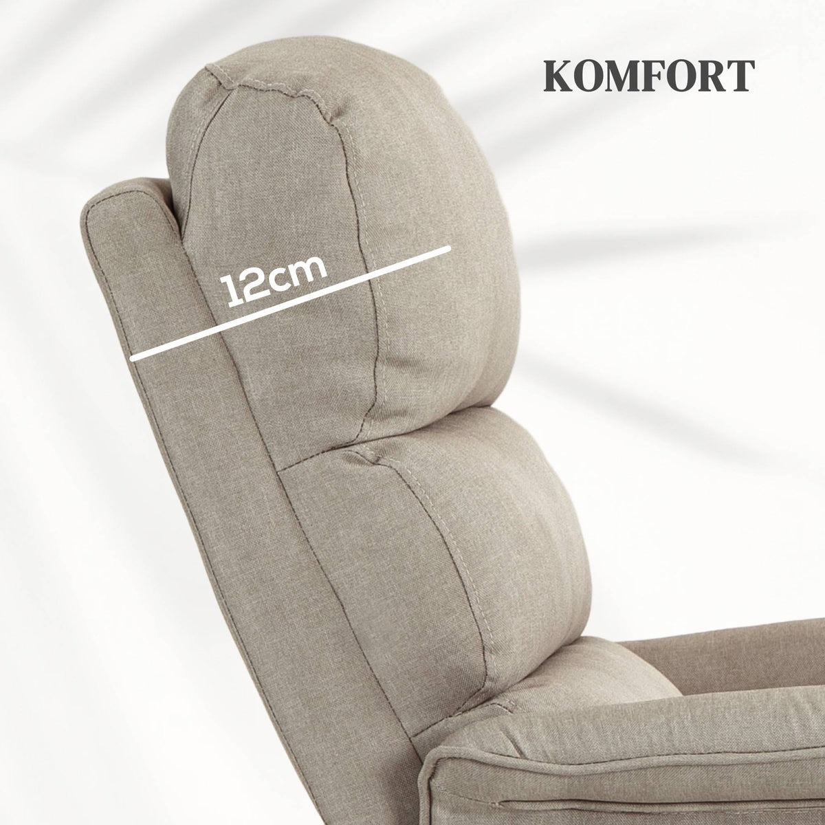 Electric Recliner Chair with Lift, Adjustable, Beige, 120 kg Capacity
