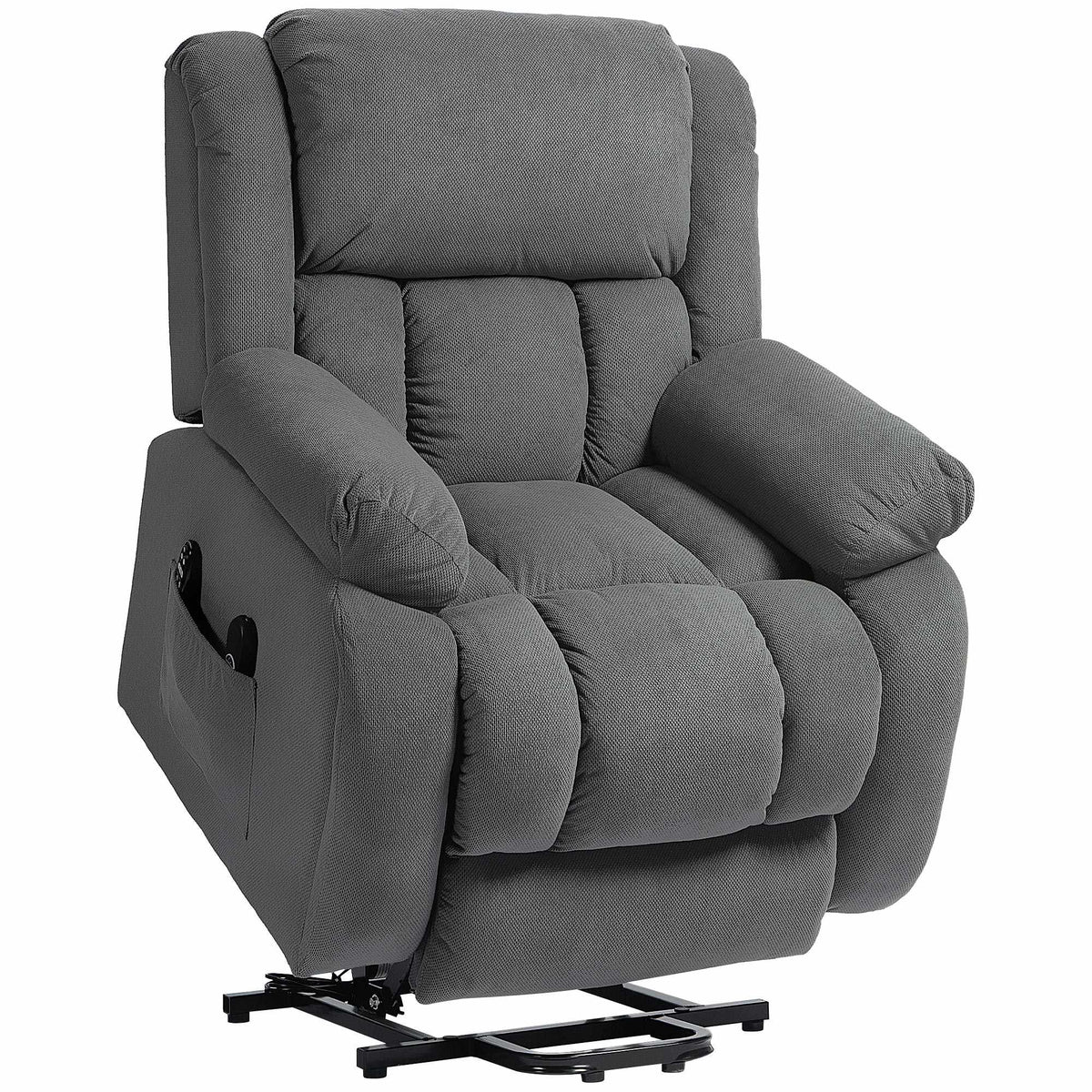 Electric Recliner Chair with Massage & Heat, Grey Velvet