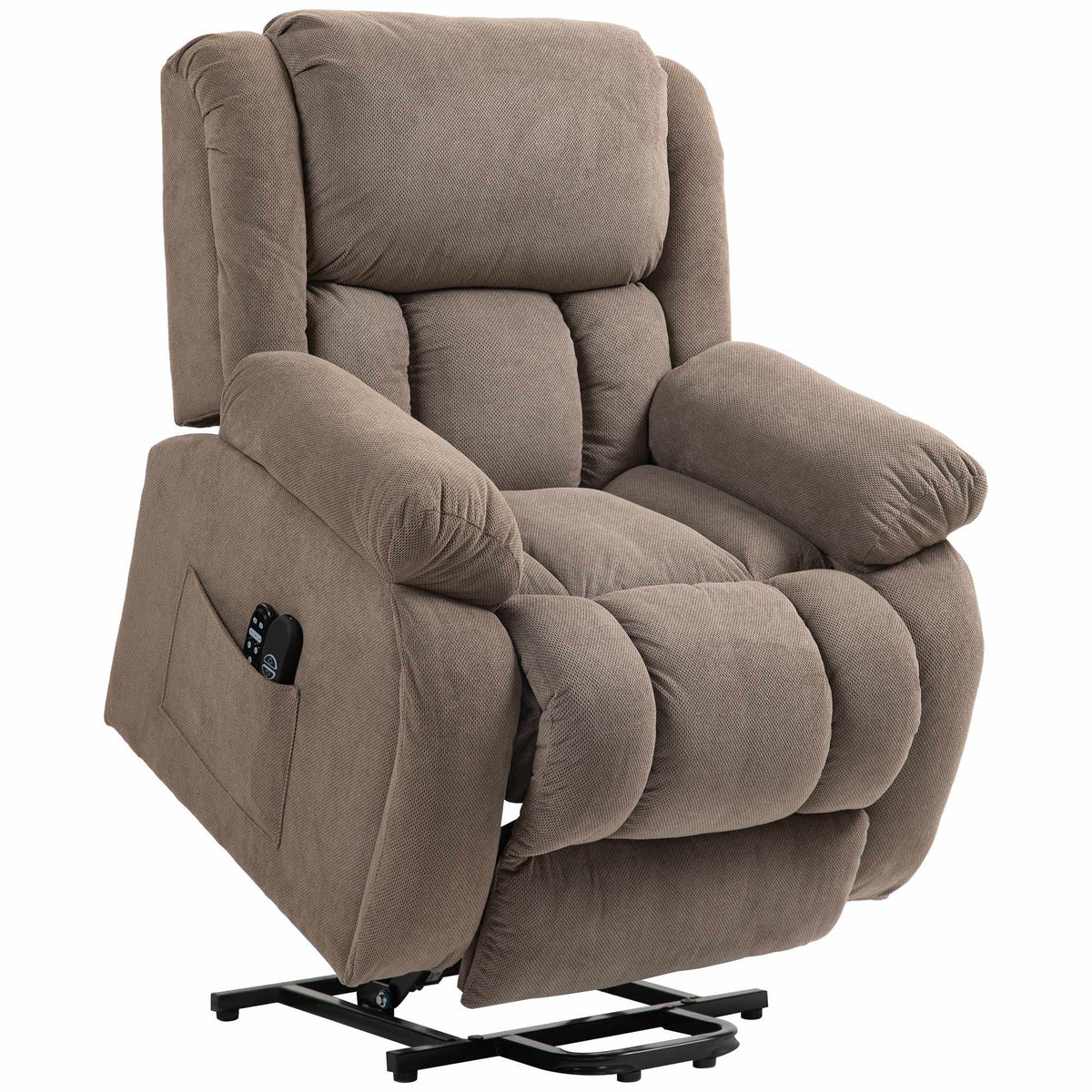 Electric Recliner Chair with Massage and Heat, Light Brown