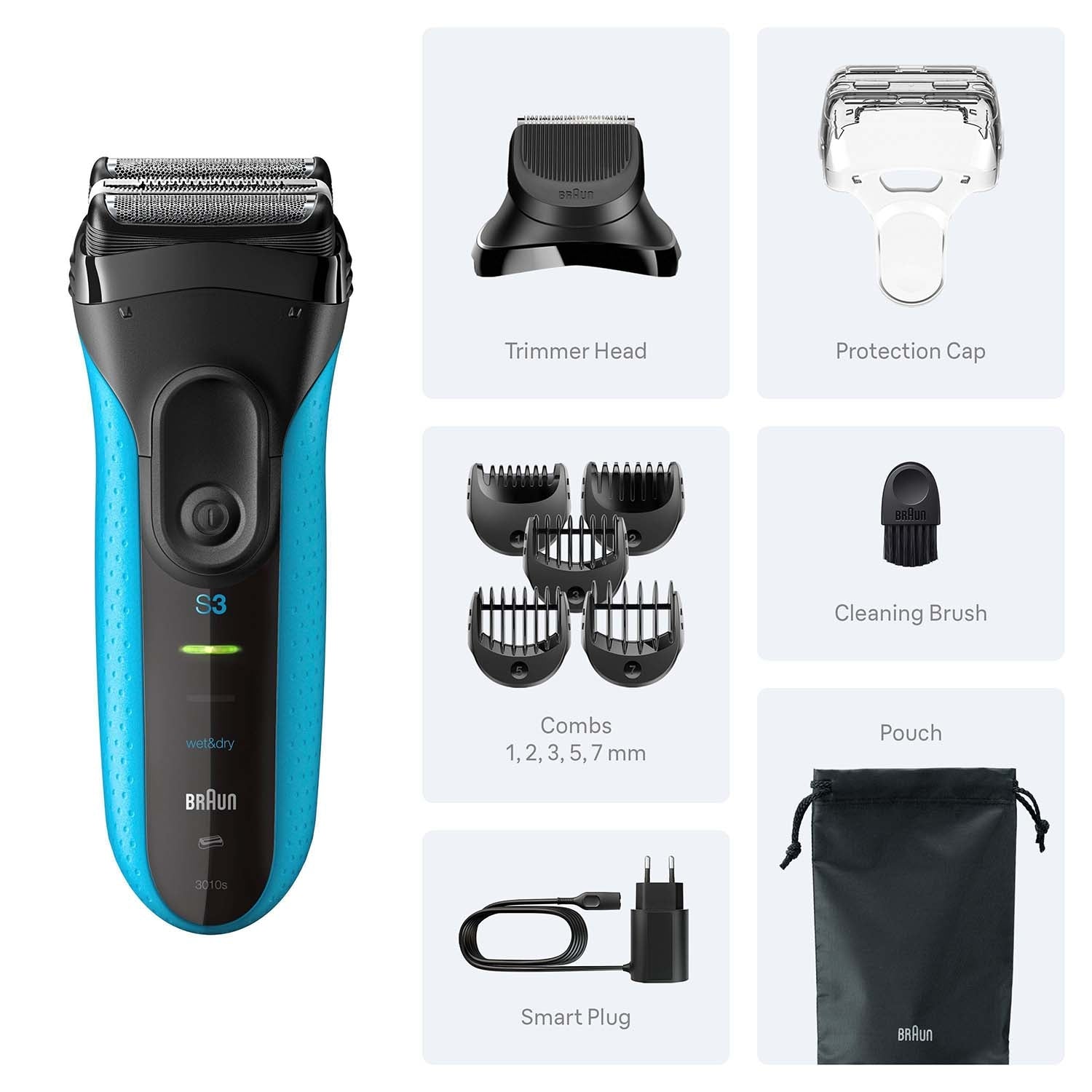 Electric Shaver Series 3 with Trimmer Attachment