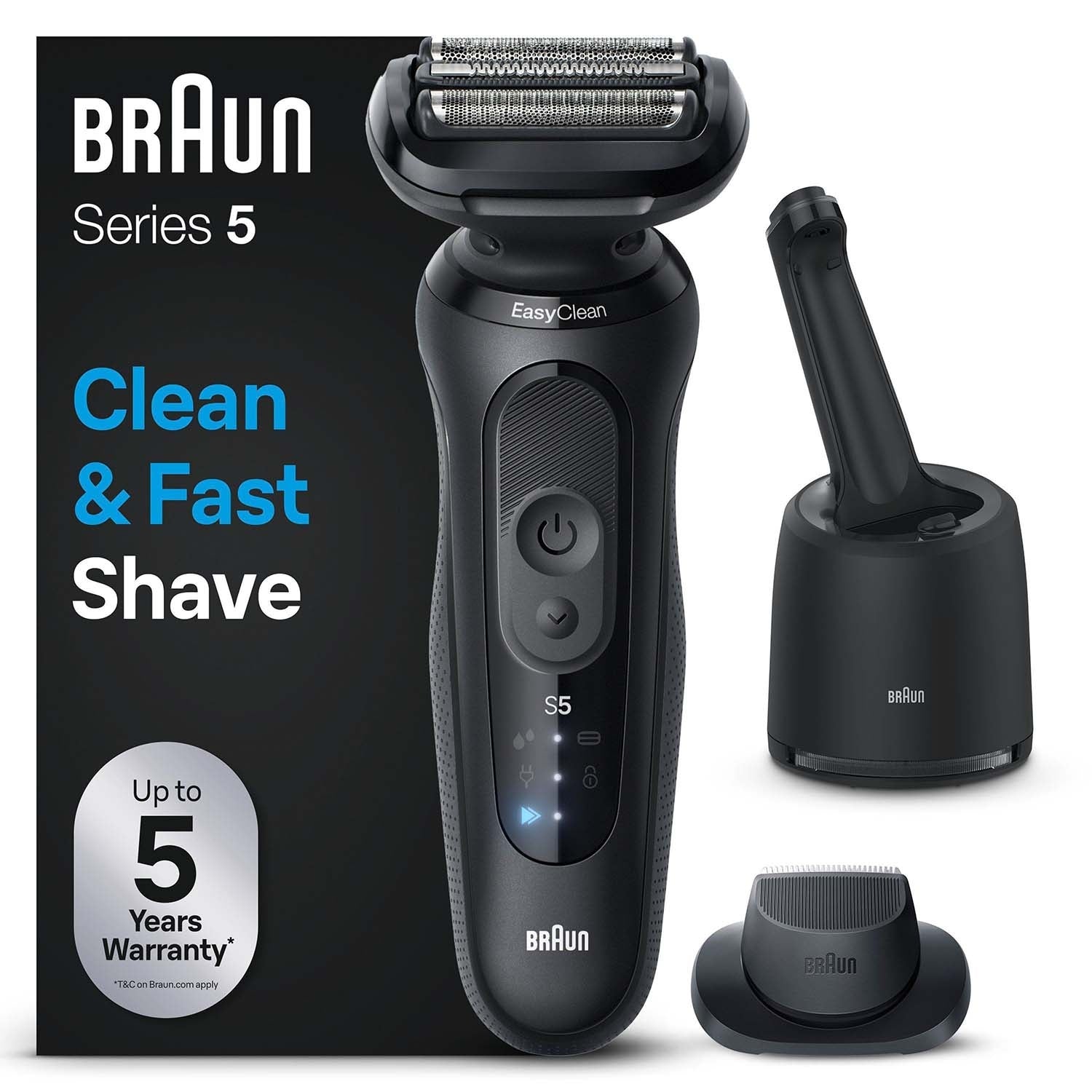 Electric Shaver, Series 5, Black, Wet & Dry Use