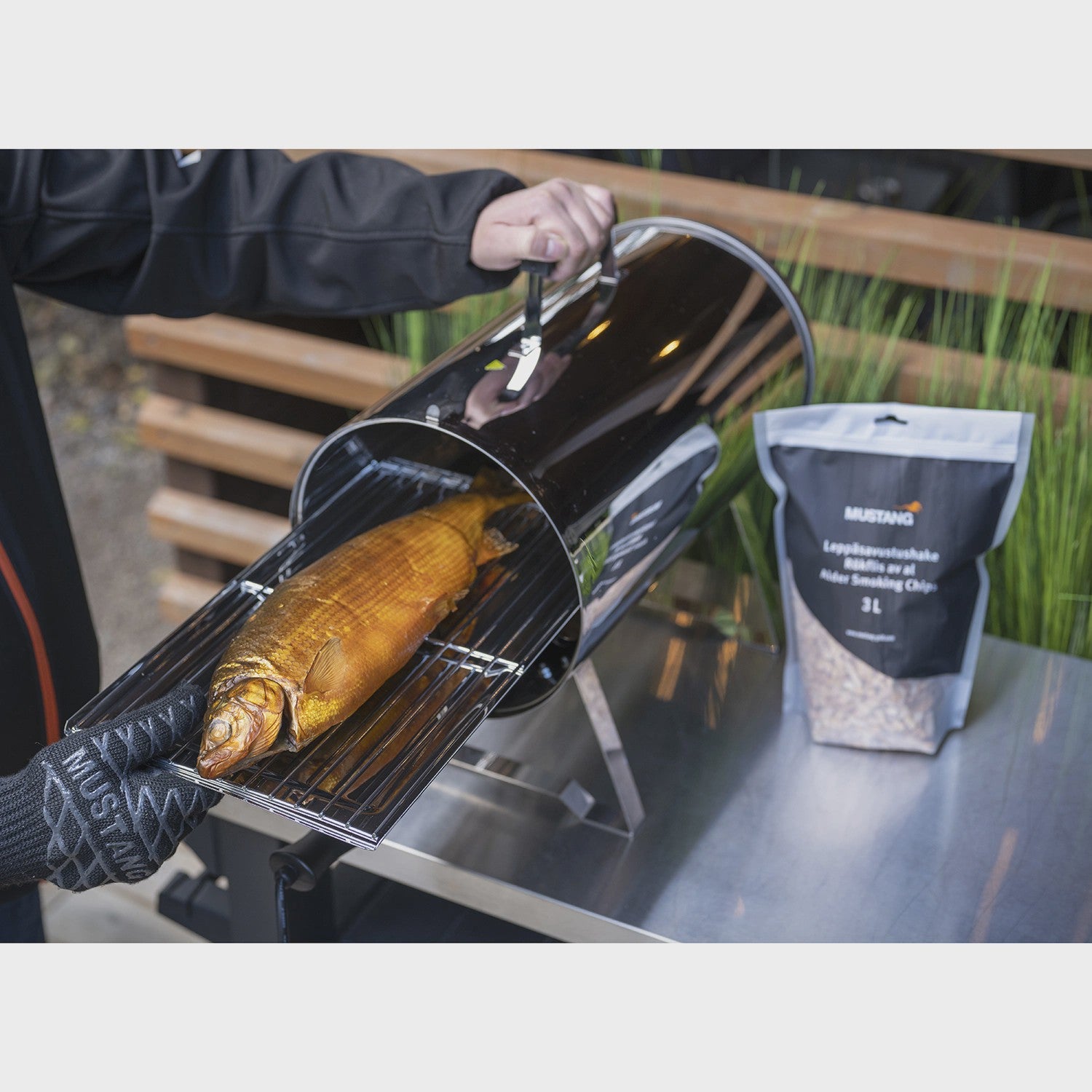 Electric Smoker, Stainless Steel, 1100W, 27x45cm