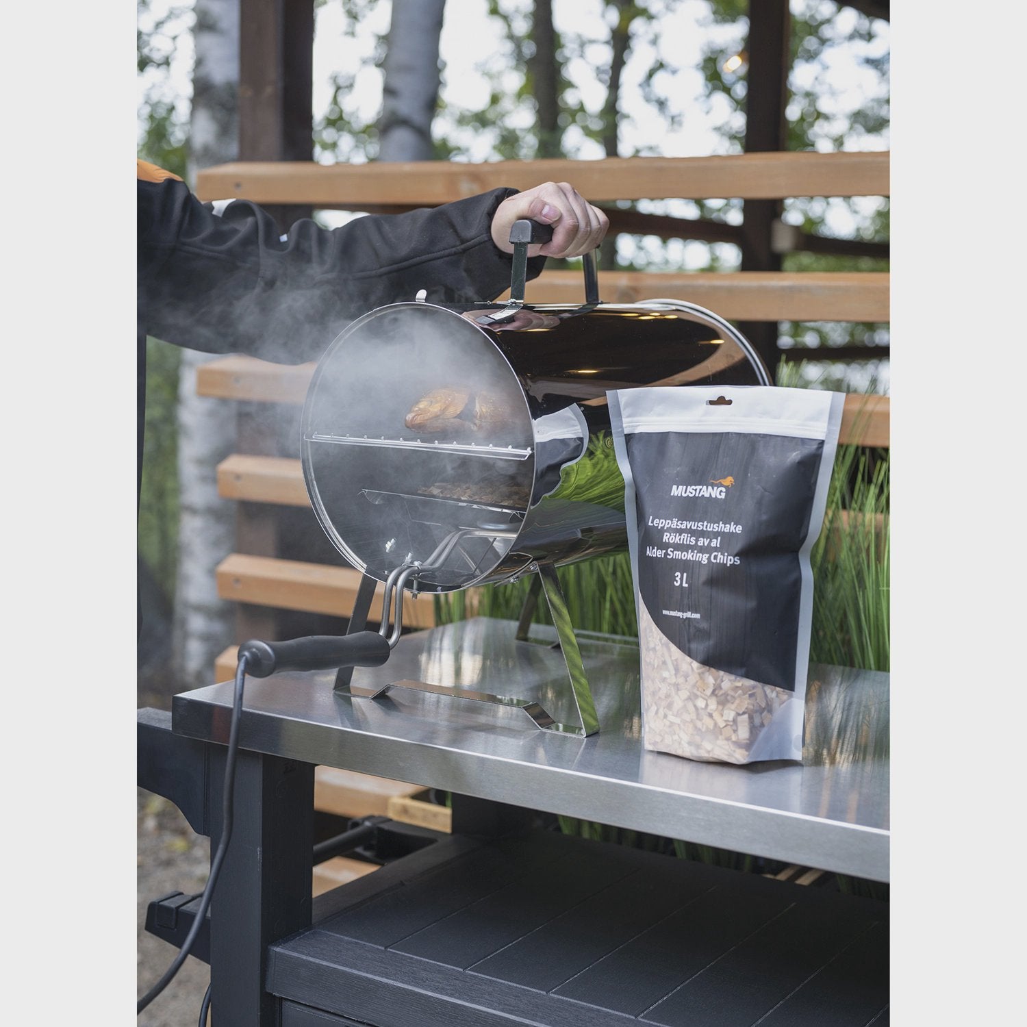 Electric Smoker, Stainless Steel, 1100W, 27x45cm