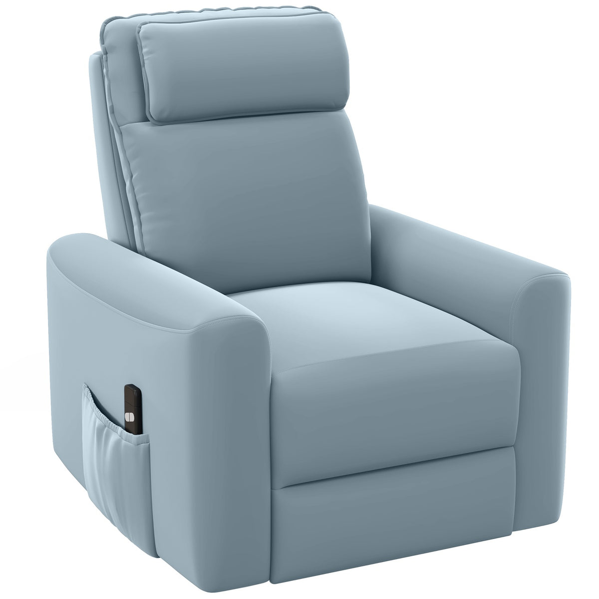 Electric Stand-Up Chair, Relaxation Chair With Stand-Up Aid, Tv Chair With Reclining Function, Remote Control, Padded, Side Pocket, Velvet