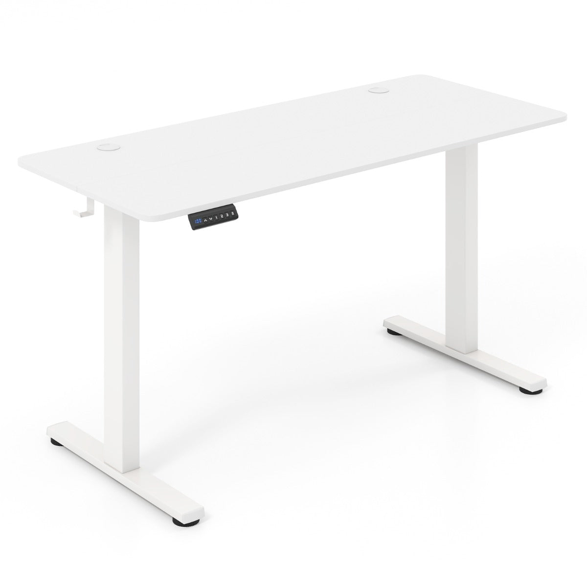 Electric Standing Desk 140 x 60 cm, Height Adjustable, White