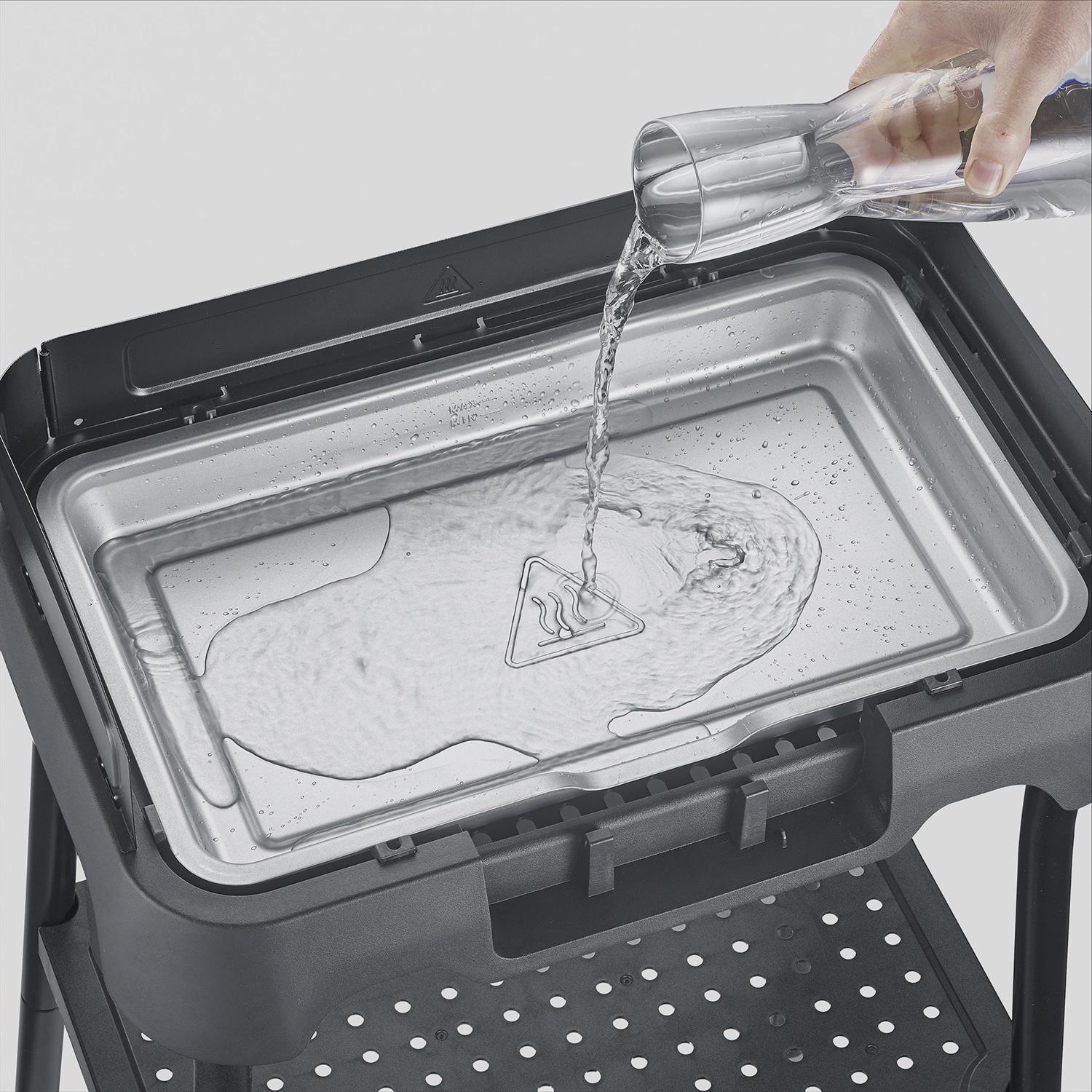 Electric Table Grill with Stand & Grill Plate, 2000W