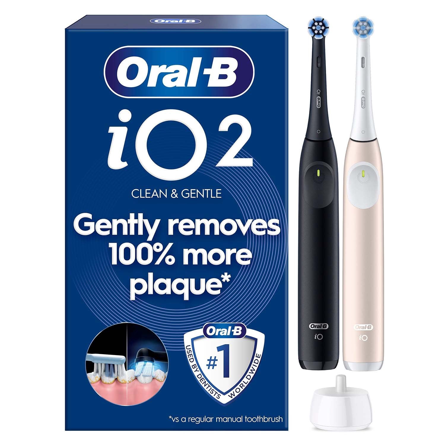 Electric Toothbrush Duo, Black/Pink, Travel Case Included