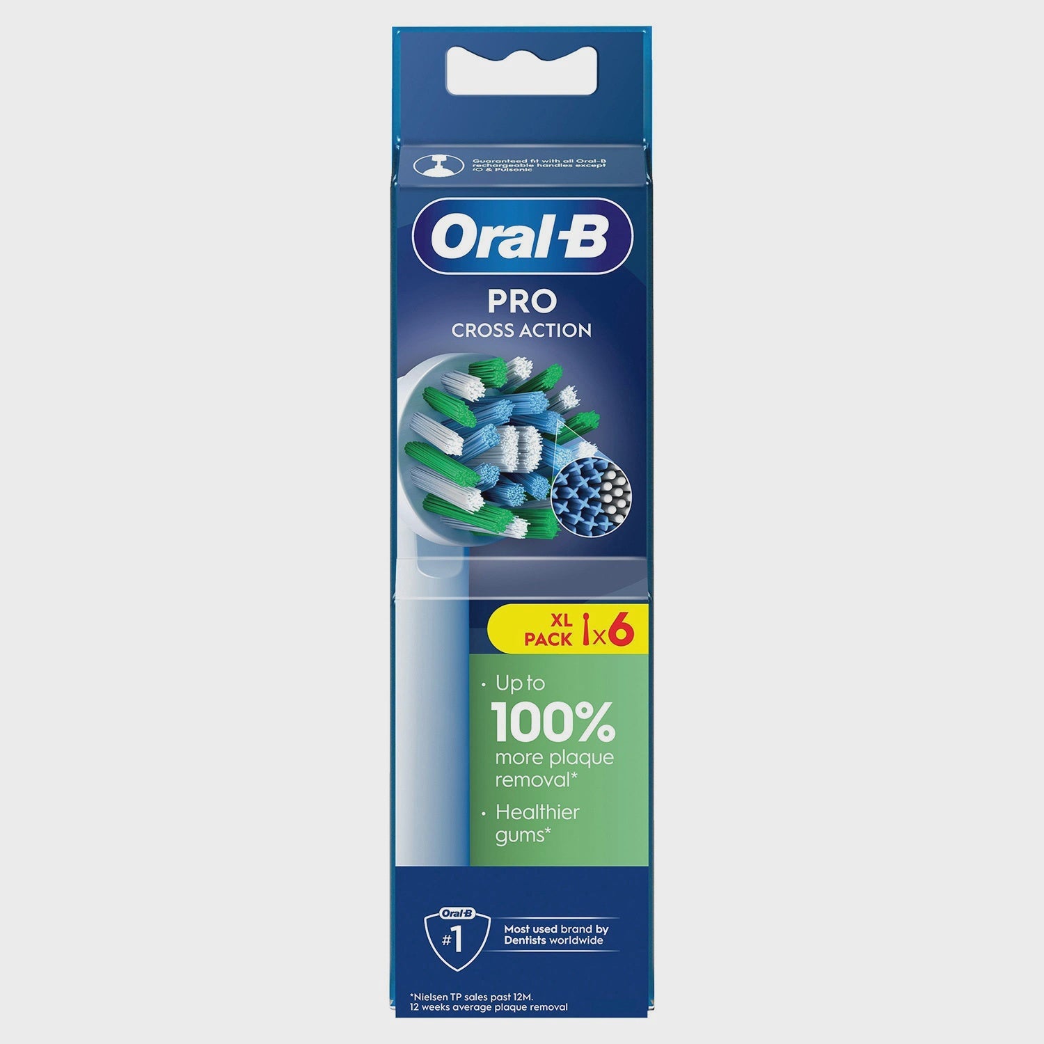 Electric Toothbrush Heads, CrossAction, 6-Pack