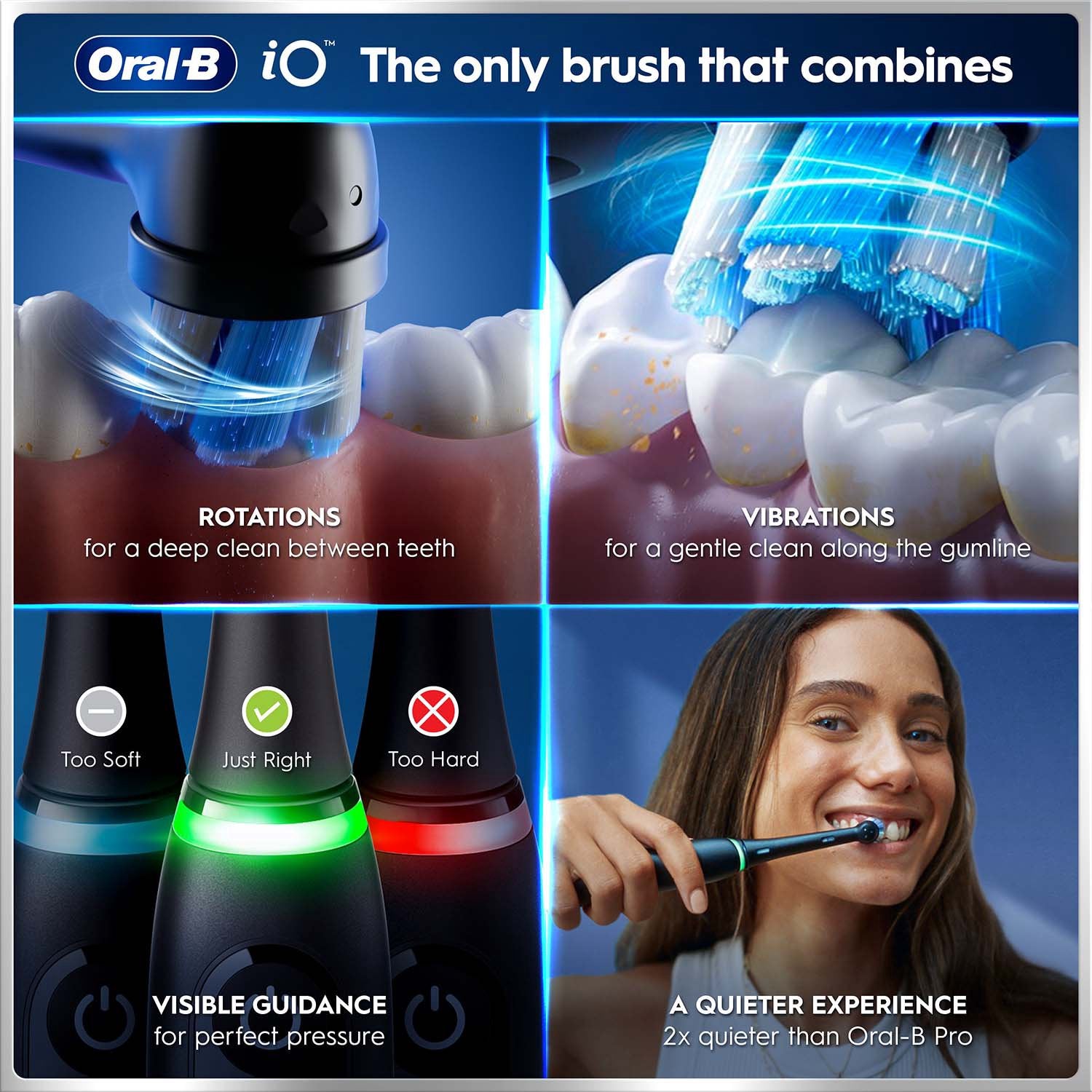 Electric Toothbrush iO6, Black/Pink, 1 Extra Head