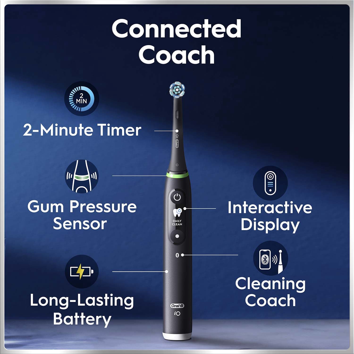 Electric Toothbrush iO6, Black/Pink, 1 Extra Head