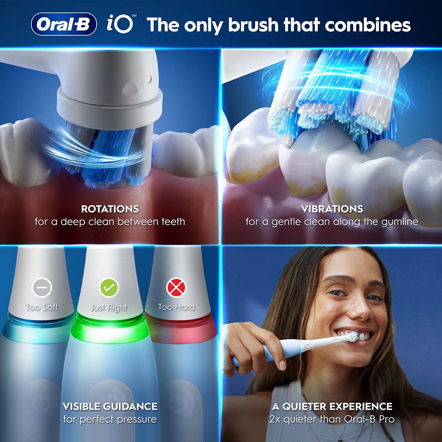 Electric Toothbrush with Whitening, 3 Modes, Pressure Sensor