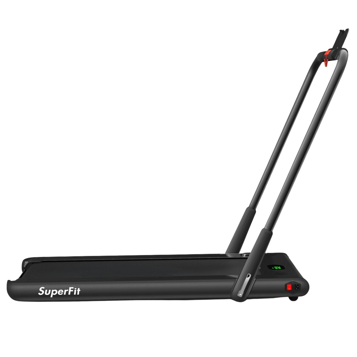 Electric Treadmill 1-12km/h LED Display Foldable Exercise Bike Fitness Equipment 120kg Black