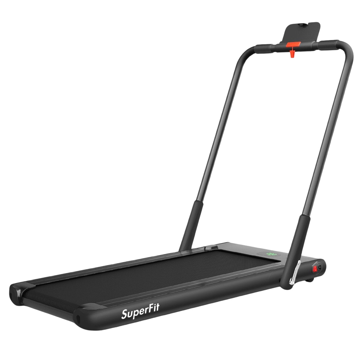 Electric Treadmill 1-12km/h LED Display Foldable Exercise Bike Fitness Equipment 120kg Black