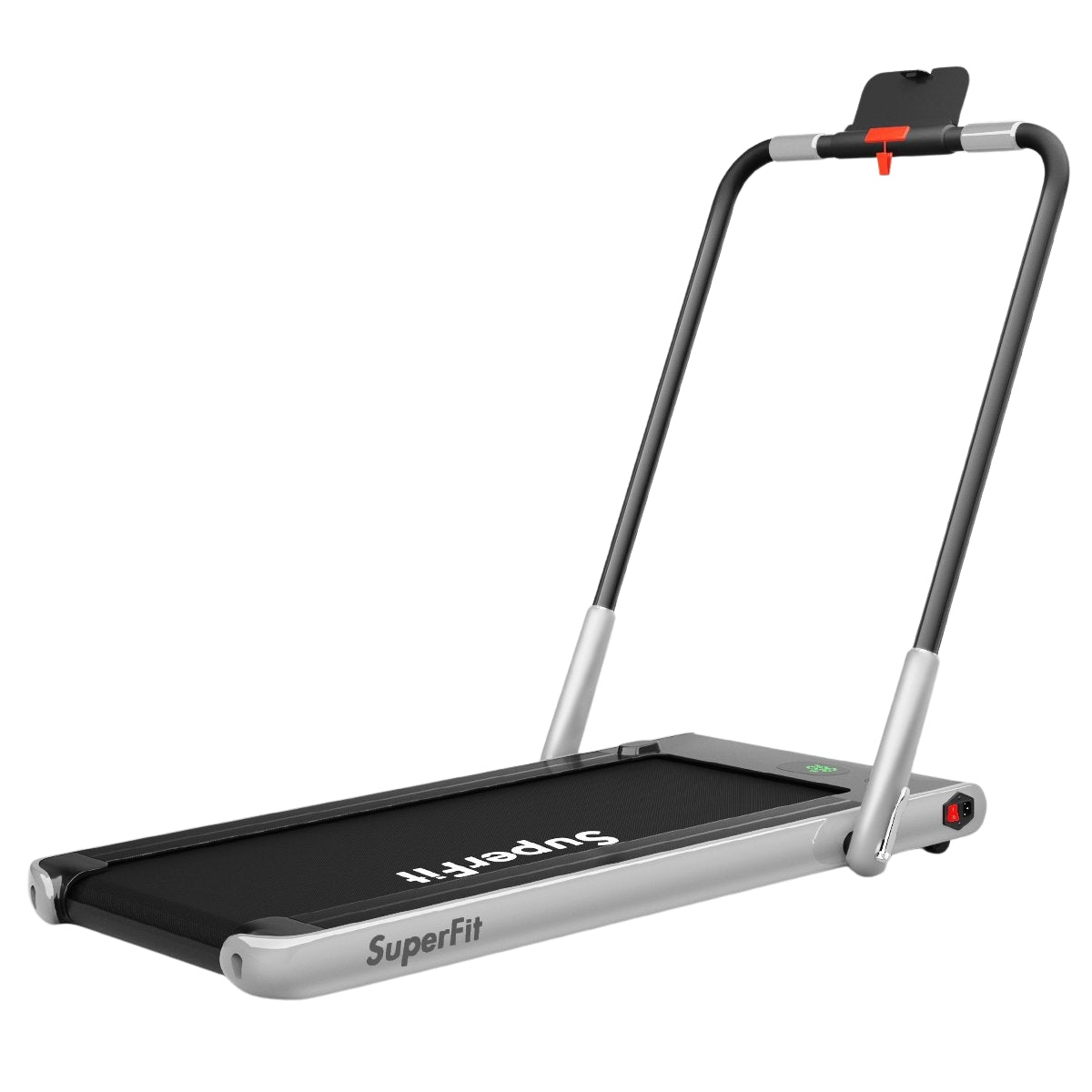 Electric Treadmill 1-12km/h LED Display Foldable Exercise Bike Fitness Equipment 120kg Silver