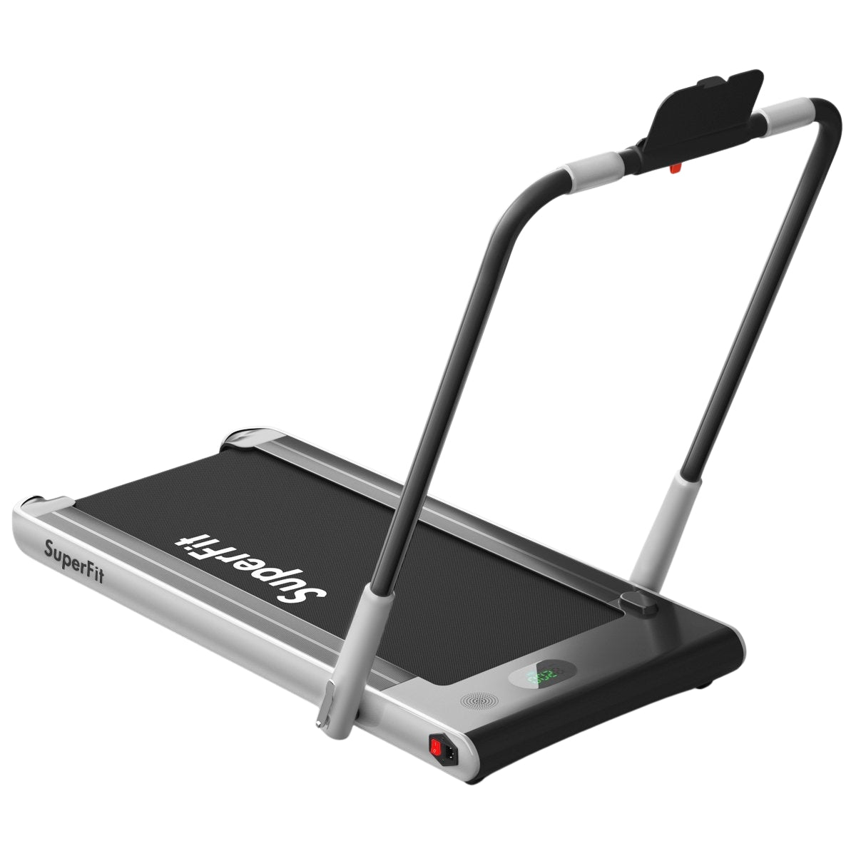 Electric Treadmill 1-12km/h LED Display Foldable Exercise Bike Fitness Equipment 120kg Silver