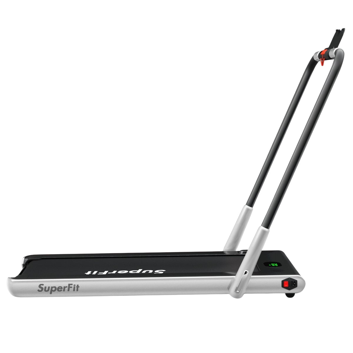 Electric Treadmill 1-12km/h LED Display Foldable Exercise Bike Fitness Equipment 120kg Silver