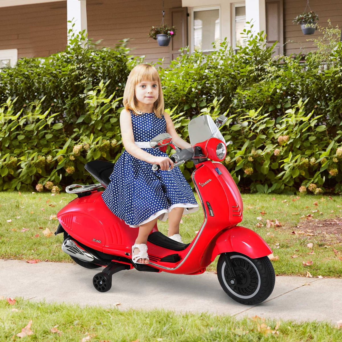Electric Vehicle, Children'S Vehicle, Children'S Motorcycle, Electric Motorcycle With Mp3 Music Lighting, 3-6 Years, Pp, Red, 108 X 49 X 75 Cm