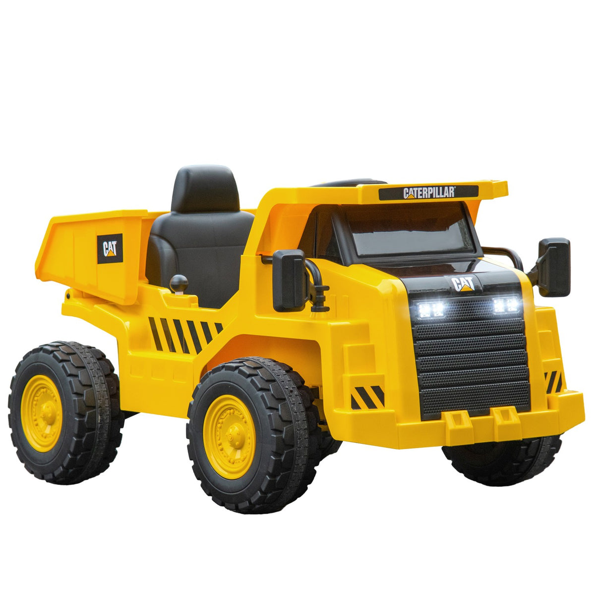 Electric children's excavator, load 30 kg, with remote control, bucket, shovel, speaker, headlight, for 3-7 years, yellow