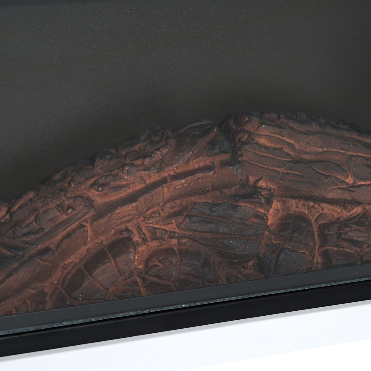 Electric fireplace 1200W standing fireplace with flame effect in white, electric fireplace for a cozy atmosphere