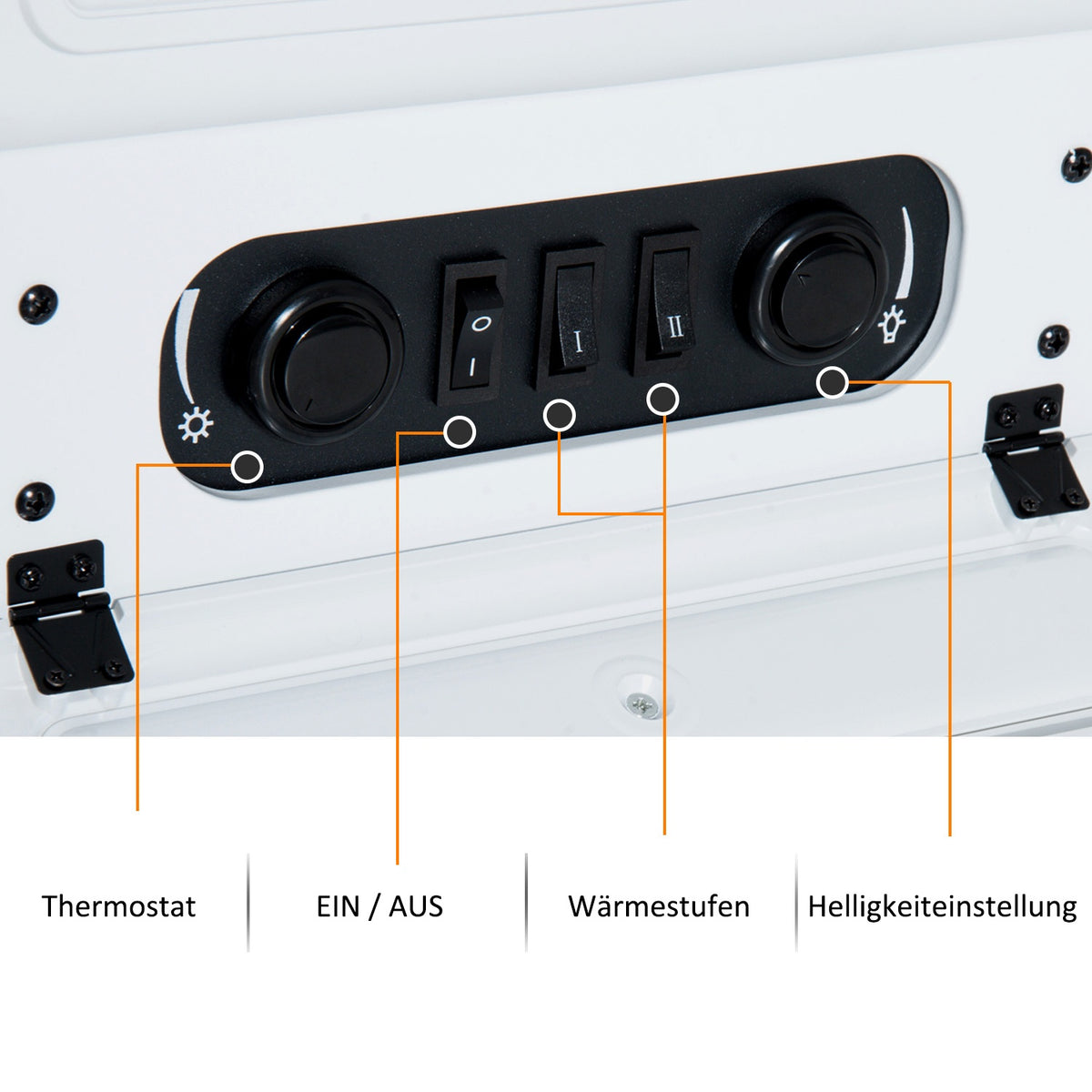 Electric fireplace stove with flame effect 950/1850W overheating protection white 41.5x28x54.8cm for cozy evenings