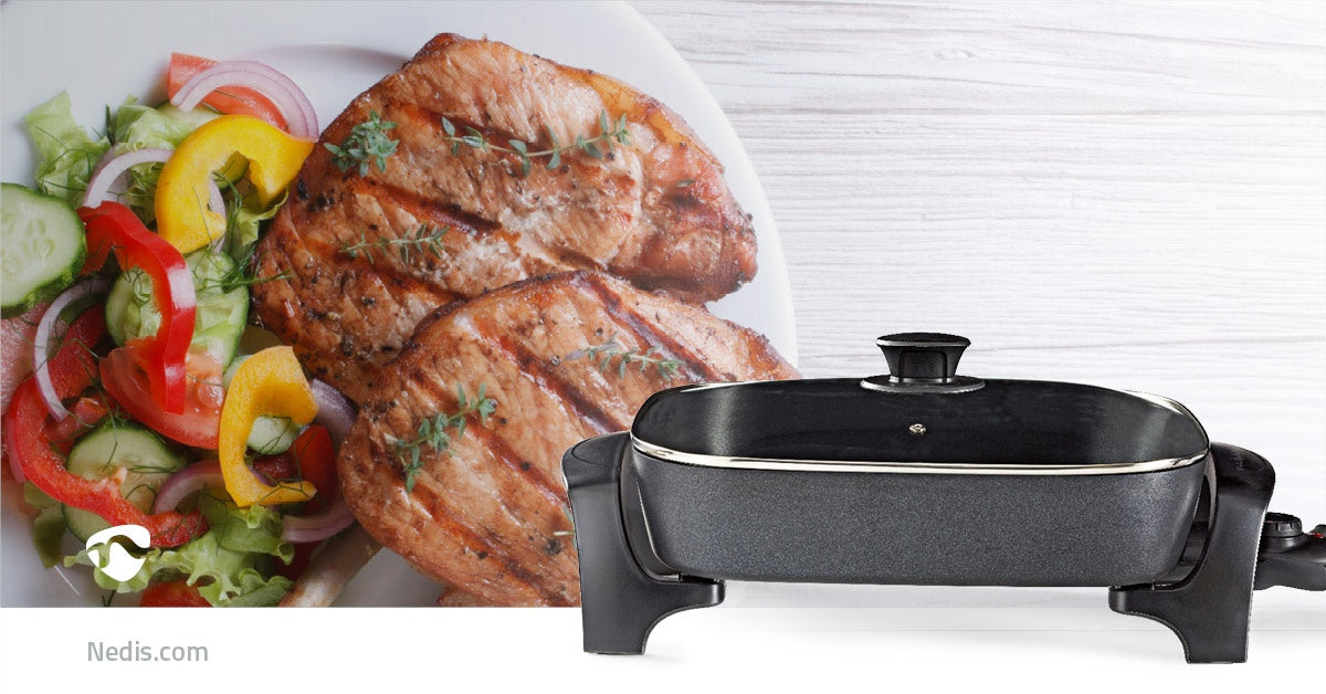 Electric frying pan | 40 cm | Thick, die-cast aluminum housing
