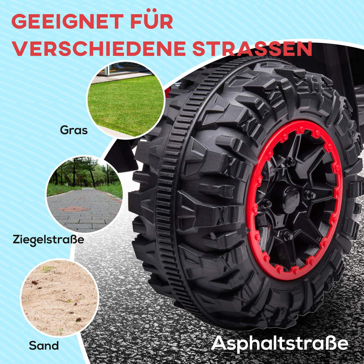 Electric quad for children, children's quad with forward, reverse function, USB port, MP3 music player, children's vehicle with 2 motors