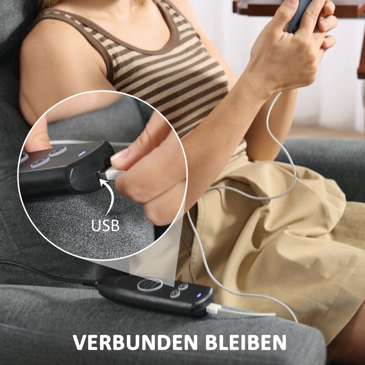 Electric relaxation chair, massage chair, TV chair with reclining function, heating, USB, vibration, foot section, side pocket TV chair with remote control, pocket spring for living room, dark gray |