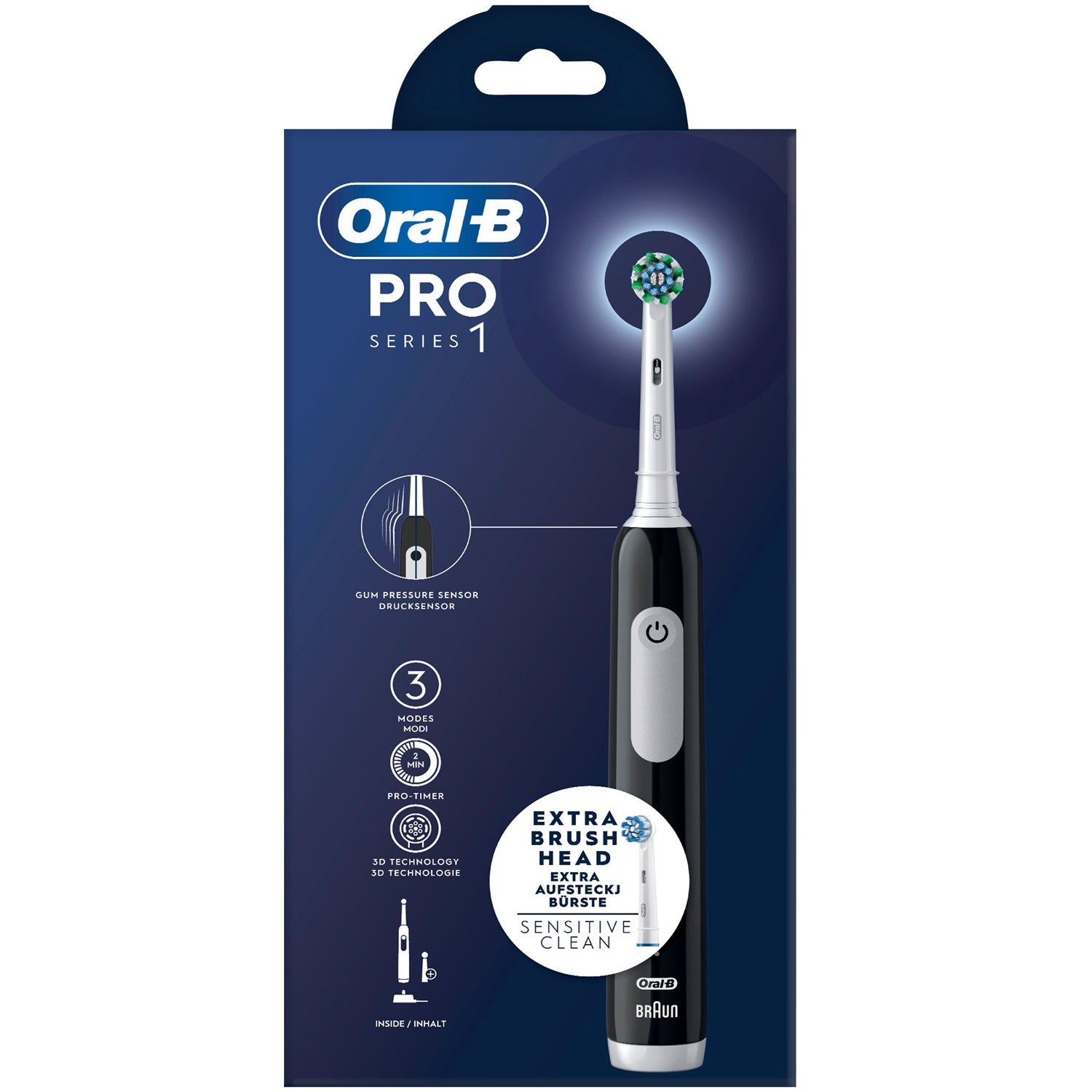 Electric toothbrush Pro1 Black + Extra Refill